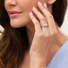 Thumbnail Image 2 of 1/2 CT. T.W. Diamond Past Present Future® Frame Vintage-Style Engagement Ring in 10K White Gold