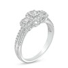 Thumbnail Image 3 of 1/2 CT. T.W. Diamond Past Present Future® Frame Vintage-Style Engagement Ring in 10K White Gold