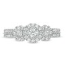 Thumbnail Image 3 of 1/2 CT. T.W. Diamond Past Present Future® Frame Vintage-Style Engagement Ring in 10K White Gold