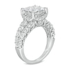 Thumbnail Image 3 of 3 CT. T.W. Princess-Cut Quad Diamond Frame Split Shank Engagement Ring in 14K White Gold