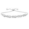 Thumbnail Image 1 of Diamond Accent Double Infinity Bolo Bracelet in Sterling Silver - 9.5"