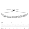 Thumbnail Image 3 of Diamond Accent Double Infinity Bolo Bracelet in Sterling Silver - 9.5"