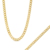 Thumbnail Image 0 of 5.6mm Curb Chain Necklace and Curb Chain Bracelet Set in Sterling Silver with 18K Gold Plate