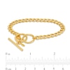 Thumbnail Image 2 of 5.6mm Curb Chain Necklace and Curb Chain Bracelet Set in Sterling Silver with 18K Gold Plate