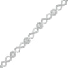 Thumbnail Image 1 of Diamond Accent Infinity Link Bracelet in Sterling Silver - 7.5"