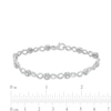 Thumbnail Image 4 of Diamond Accent Infinity Link Bracelet in Sterling Silver - 7.5"