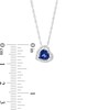Thumbnail Image 3 of 6.0mm Heart-Shaped Lab-Created Blue and White Sapphire Frame Tilted Heart Pendant in Sterling Silver