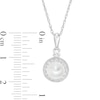 Thumbnail Image 4 of Freshwater Cultured Pearl and White Lab-Created Sapphire Frame Vintage-Style Pendant and Earrings Set in Sterling Silver
