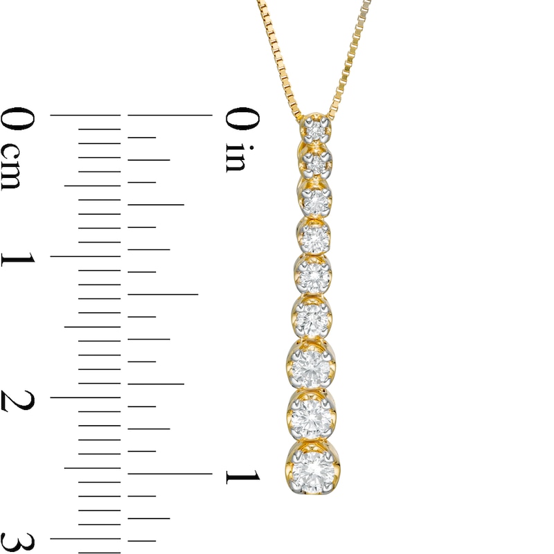 Main Image 2 of Marilyn Monroe™ Collection 3/8 CT. T.W. Journey Diamond Pendant in 10K Gold
