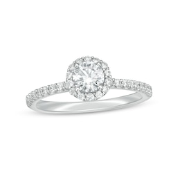 3/4 CT. T.W. Certified Lab-Created Diamond Frame Engagement Ring in 14K White Gold (F/VS2)