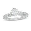 Thumbnail Image 0 of 1-1/2 CT. T.W. Certified Oval Lab-Created Diamond Engagement Ring in 14K White Gold (F/VS2)