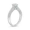 Thumbnail Image 2 of 1-1/2 CT. T.W. Certified Oval Lab-Created Diamond Engagement Ring in 14K White Gold (F/VS2)