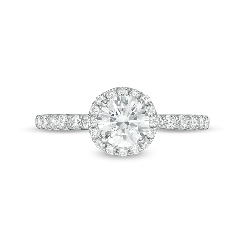 1-1/2 CT. T.W. Certified Lab-Created Diamond Frame Engagement Ring in 14K White Gold (F/VS2)