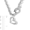 Thumbnail Image 3 of The Kindred Heart from Vera Wang Love Collection 1/10 CT. T.W. Diamond Toggle Necklace in Sterling Silver - 17"