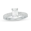 Thumbnail Image 0 of 1-1/4 CT. T.W. Certified Emerald-Cut Lab-Created Diamond Engagement Ring in 14K White Gold (F/VS2)