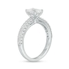 Thumbnail Image 2 of 1-1/4 CT. T.W. Certified Emerald-Cut Lab-Created Diamond Engagement Ring in 14K White Gold (F/VS2)