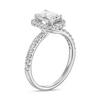 Thumbnail Image 3 of 1-1/2 CT. T.W. Certified Emerald-Cut Lab-Grown Diamond Frame Engagement Ring in 14K White Gold (F/VS2)