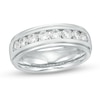 Thumbnail Image 1 of Men's 1 CT. T.W. Certified Lab-Grown Diamond Wedding Band in 14K White Gold (F/VS2) - Size 10