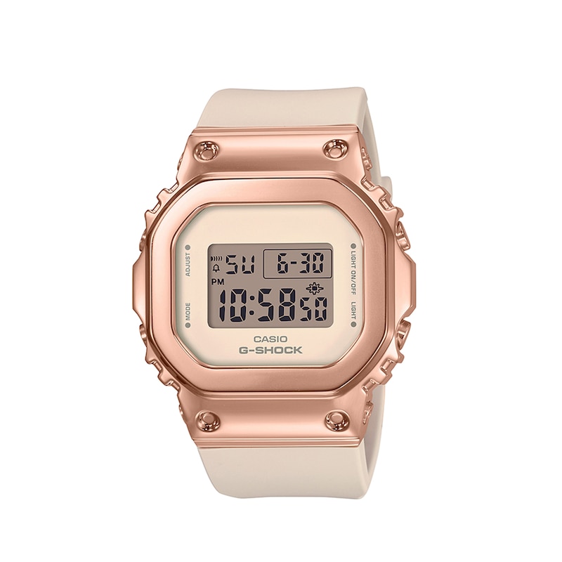 Main Image 1 of Ladies' Casio G-Shock S-Series Rose-Tone Strap Watch with Octagonal Champagne Dial (Model: GMS5600PG-4)