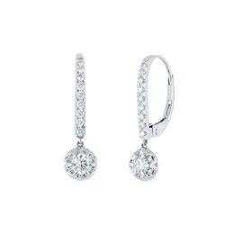 1/2 CT. T.W. Diamond Drop Earrings in 14K White Gold