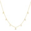 Thumbnail Image 0 of 1/6 CT. T.W. Diamond Station Necklace in 10K Gold - 16"