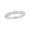 Thumbnail Image 1 of 1/4 CT. T.W. Diamond Braid Anniversary Ring in 10K White Gold