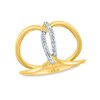 Thumbnail Image 1 of 1/10 CT. T.W. Diamond Interlocking Loop Shank Ring in 10K Gold