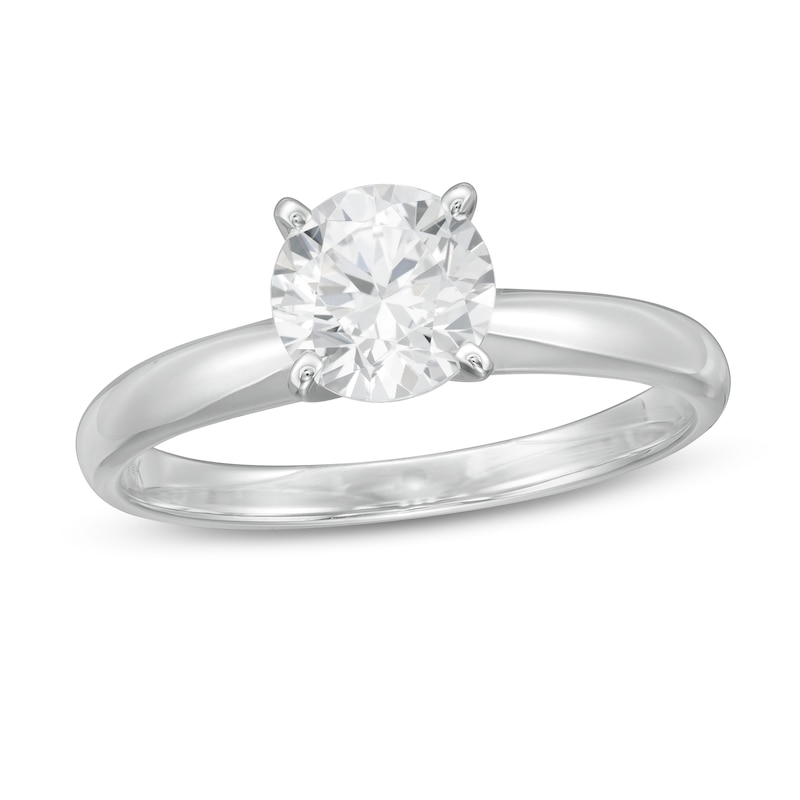 Main Image 1 of 1 CT. Certified Lab-Grown Diamond Solitaire Engagement Ring in 14K White Gold (F/VS2)