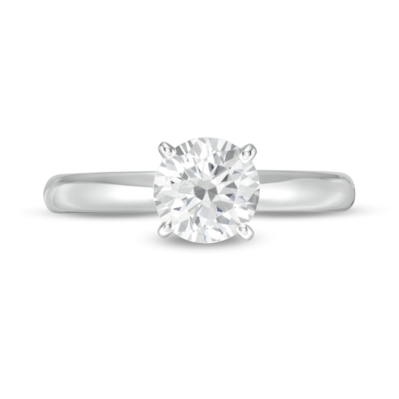 1 ct Diamond Solitaire Engagement Ring 14K White Gold