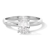 Thumbnail Image 0 of 1 CT. Certified Oval Lab-Created Diamond Solitaire Engagement Ring in 14K White Gold (F/VS2)