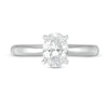 Thumbnail Image 3 of 1 CT. Certified Oval Lab-Created Diamond Solitaire Engagement Ring in 14K White Gold (F/VS2)