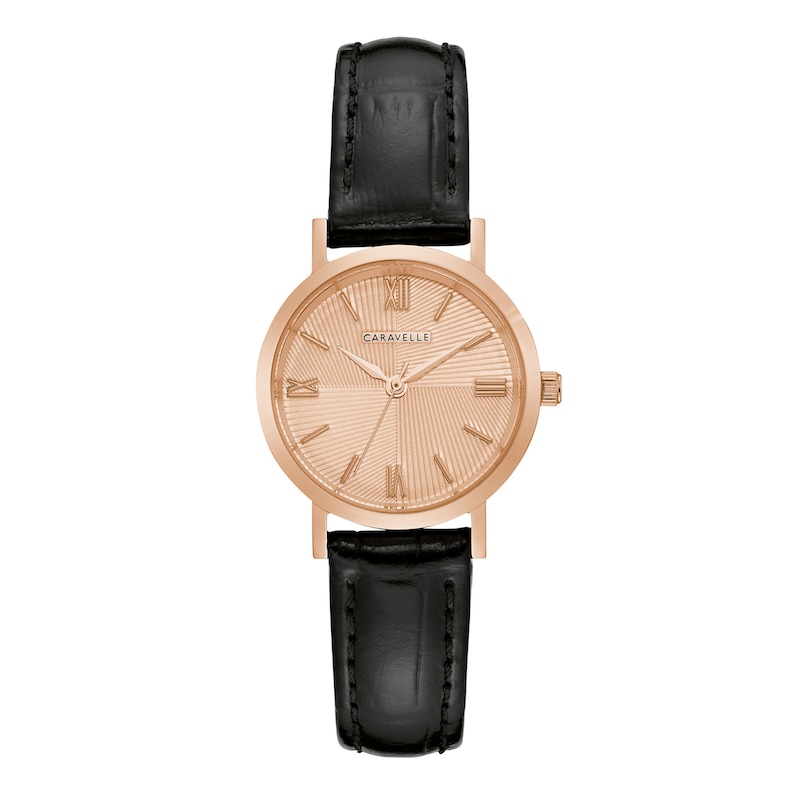 Main Image 1 of Ladies' Caravelle by Bulova Rose-Tone Strap Watch with Rose-Tone Dial (Model: 44L259)