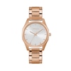 Thumbnail Image 1 of Ladies' Caravelle by Bulova Rose-Tone Watch with Silver-Tone Dial (Model: 45L179)