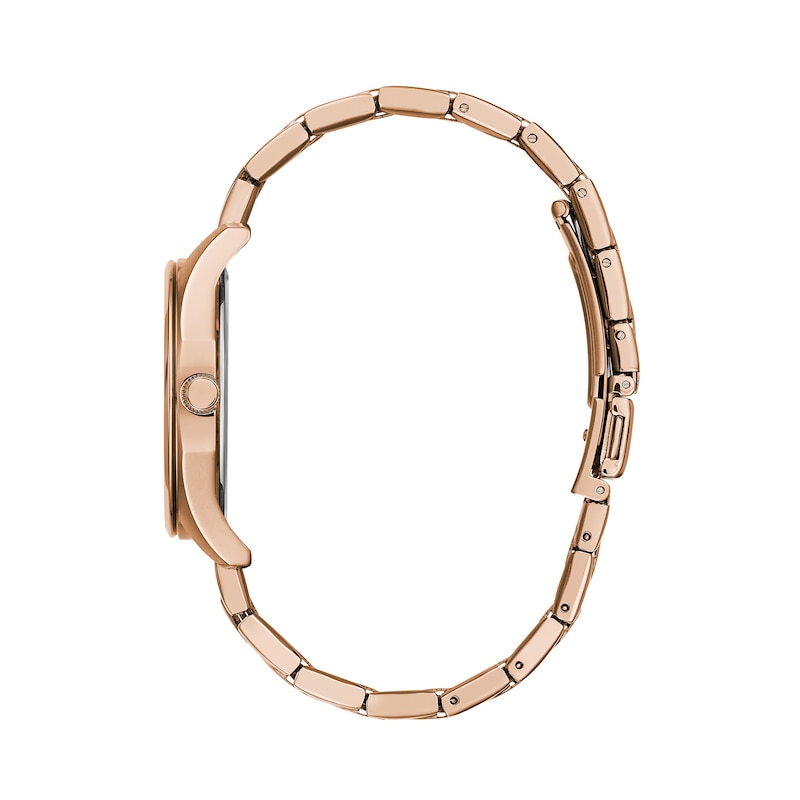 Main Image 2 of Ladies' Caravelle by Bulova Rose-Tone Watch with Silver-Tone Dial (Model: 45L179)