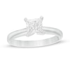 Thumbnail Image 0 of 1 CT. Certified Princess-Cut Diamond Solitaire Engagement Ring in 14K White Gold (J/I2)