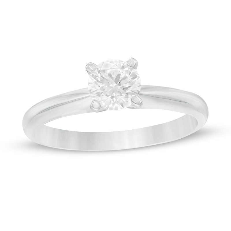 Main Image 1 of 3/4 CT. Diamond Solitaire Engagement Ring in 14K White Gold (J/I2)