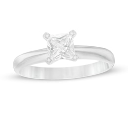 3/4 CT. Princess-Cut Diamond Solitaire Engagement Ring in 14K White Gold (J/I2)