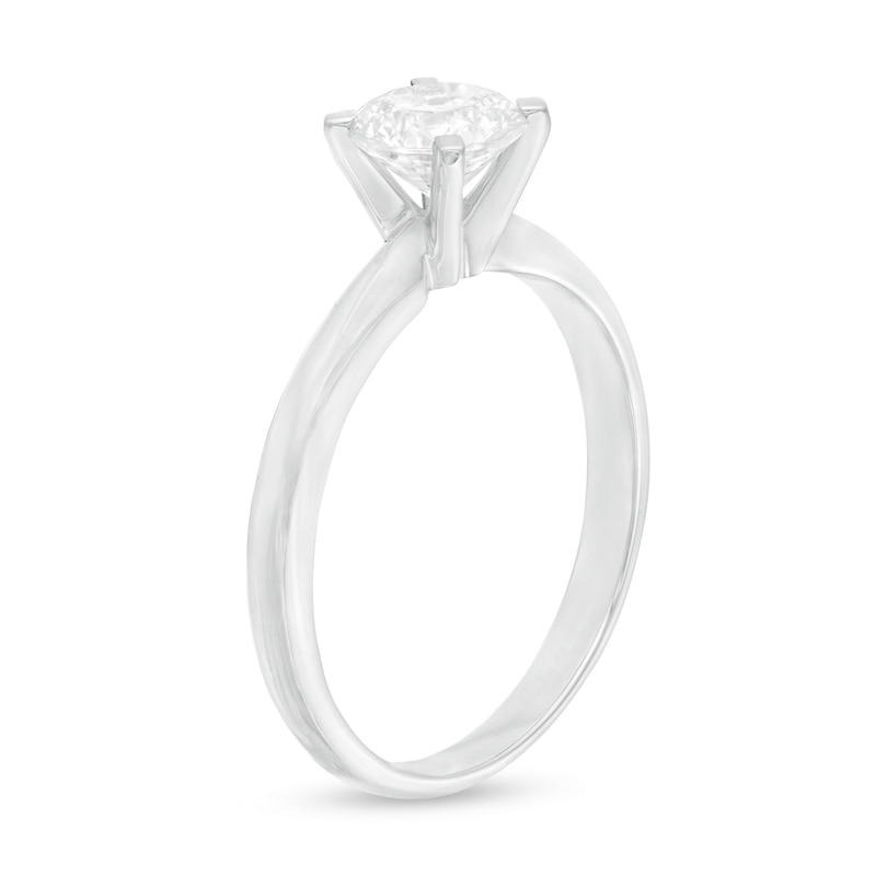 1 CT. Certified Diamond Solitaire Engagement Ring in 14K White Gold (J/I2)