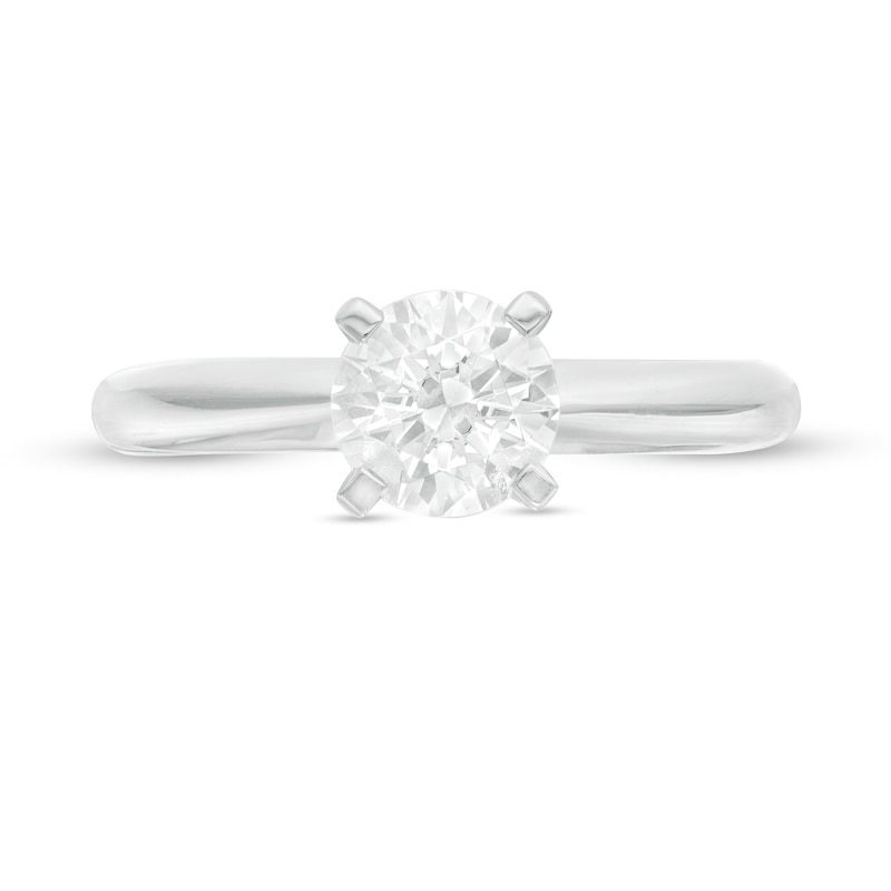1 CT. Certified Diamond Solitaire Engagement Ring in 14K White Gold (J/I2)