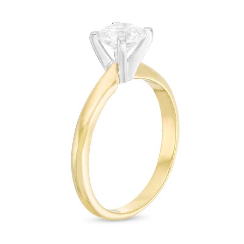 Main Image 3 of 1 CT. Certified Diamond Solitaire Engagement Ring in 14K Gold (J/I2)
