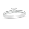 Thumbnail Image 0 of 1/4 CT. Princess-Cut Diamond Solitaire Engagement Ring in 14K White Gold (J/I2)