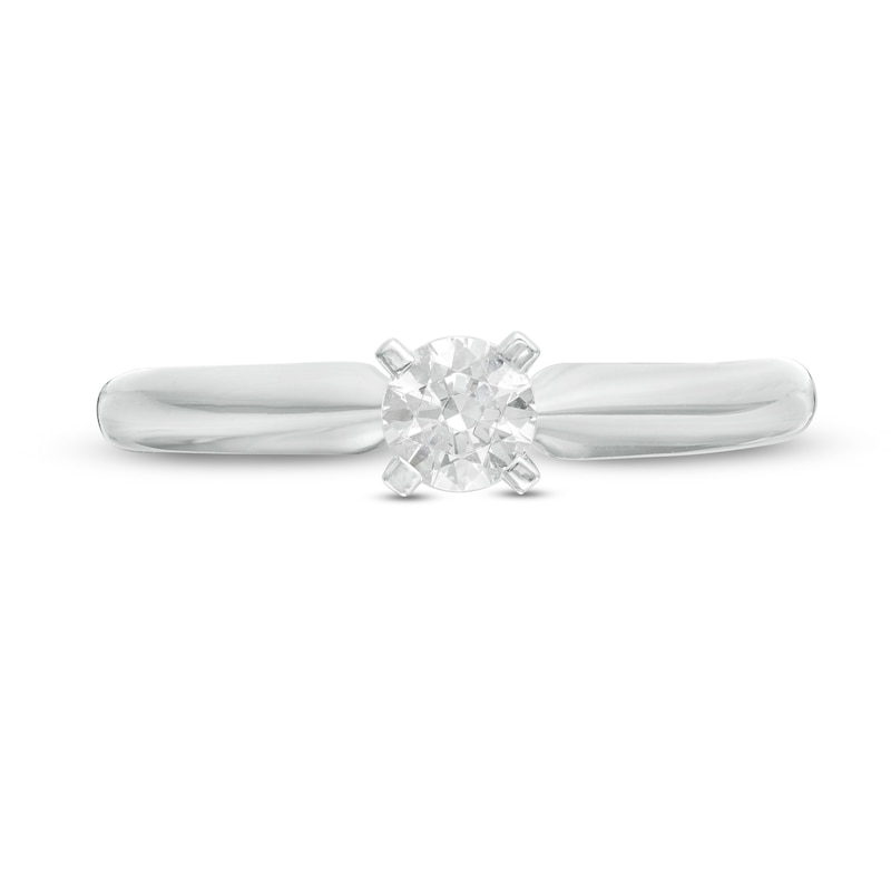 Main Image 4 of 1/3 CT. Diamond Solitaire Engagement Ring in 14K White Gold (J/I2)