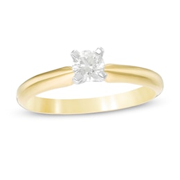 1/3 CT. Diamond Solitaire Engagement Ring in 14K Gold (J/I2)
