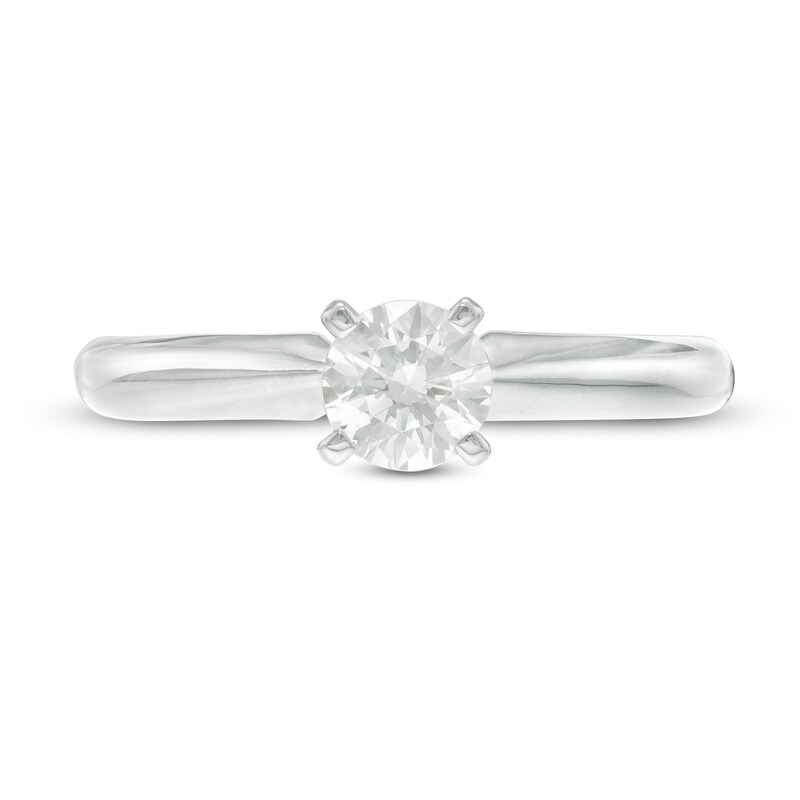 1/2 CT. Diamond Solitaire Engagement Ring in 14K White Gold (J/I2)