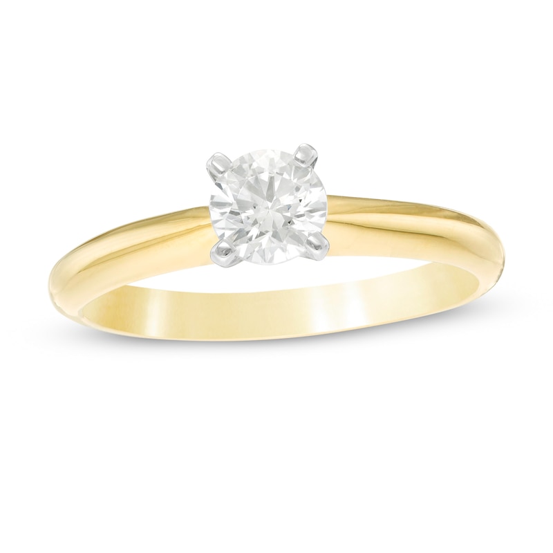 Main Image 1 of 1/2 CT. Diamond Solitaire Engagement Ring in 14K Gold (J/I2)