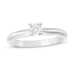 1/4 CT. Diamond Solitaire Engagement Ring in 14K White Gold (J/I2)
