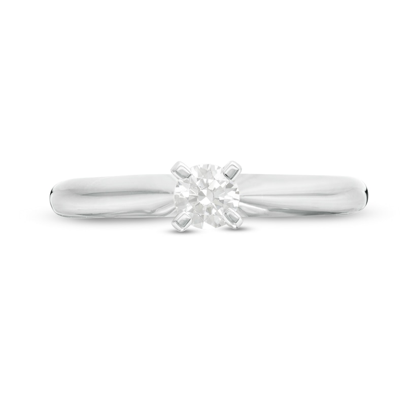 Main Image 4 of 1/4 CT. Diamond Solitaire Engagement Ring in 14K White Gold (J/I2)