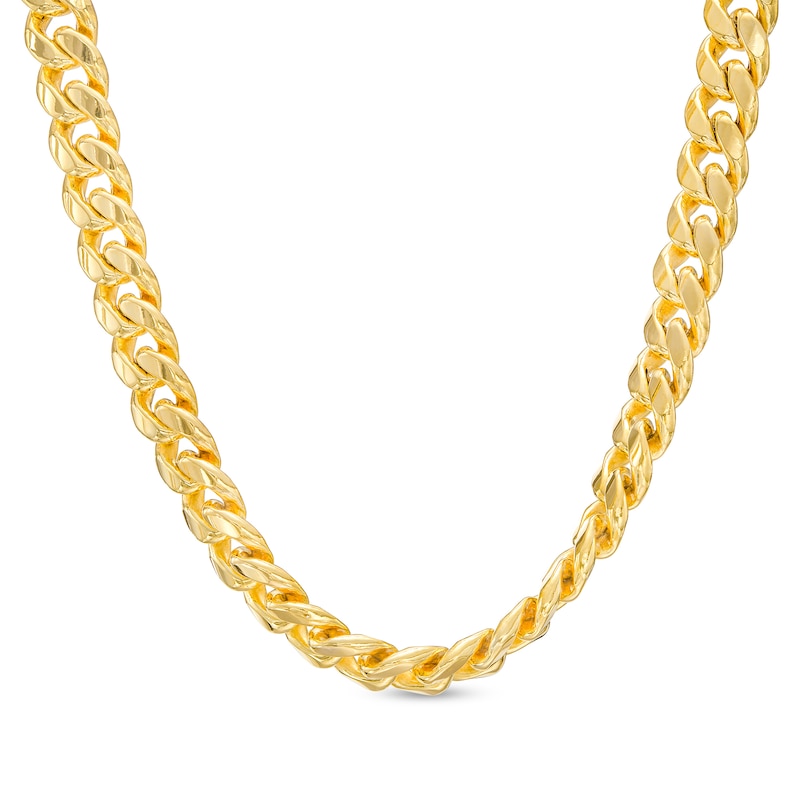 Main Image 1 of 6.8mm Cuban Curb Chain Necklace in Hollow 14K Gold - 24"