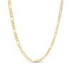Thumbnail Image 1 of 3.6mm Figaro Chain Necklace in Hollow 14K Gold - 18"