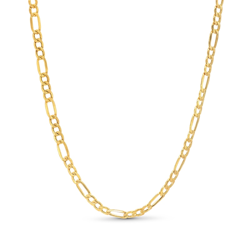 Main Image 1 of 3.6mm Figaro Chain Necklace in Hollow 14K Gold - 18"